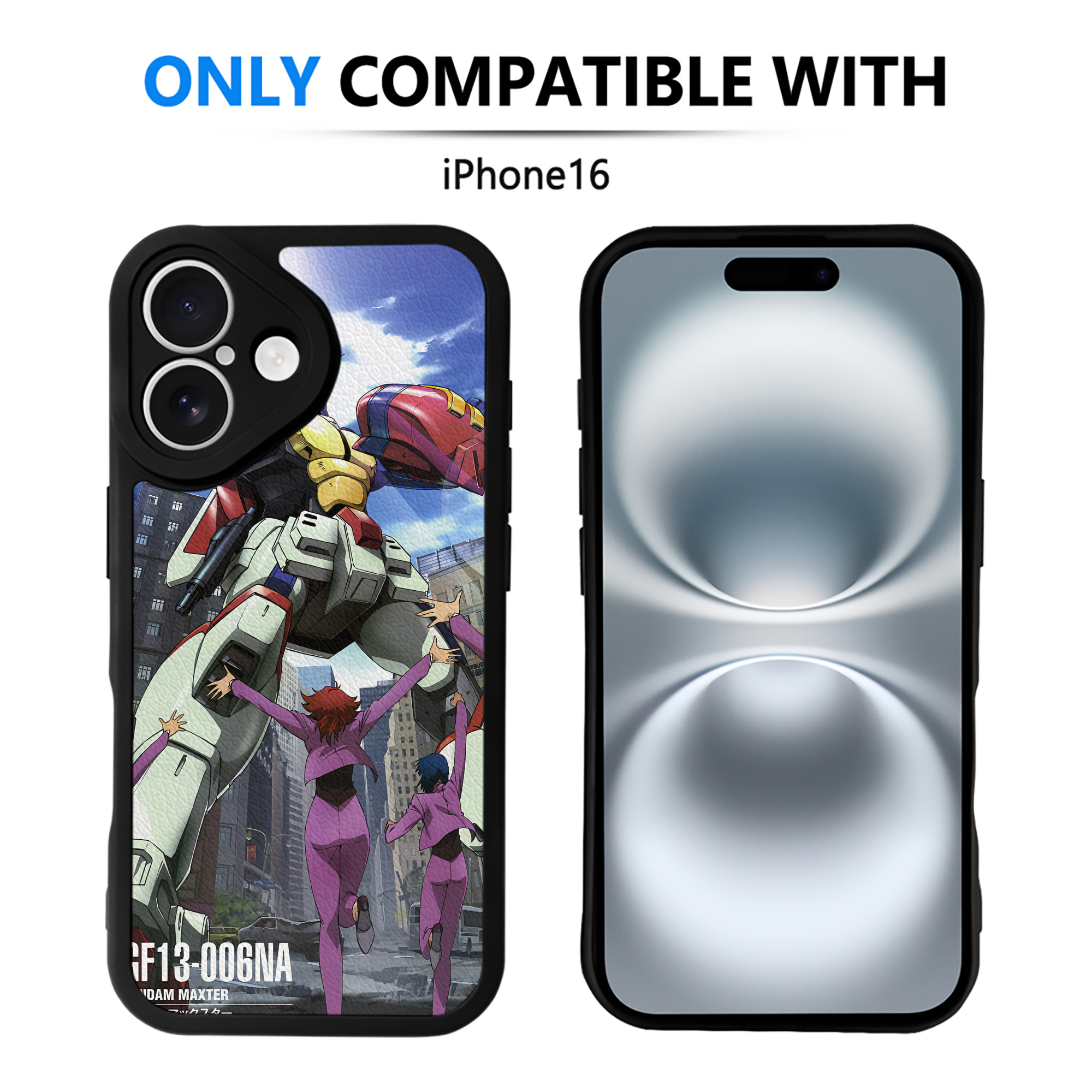 （画像用） 機動戦士ガンダム Mobile Suit Gundam 【iPhone 16シリーズ対応】シリコンスマホケース（レザー調） 材質：シリコン